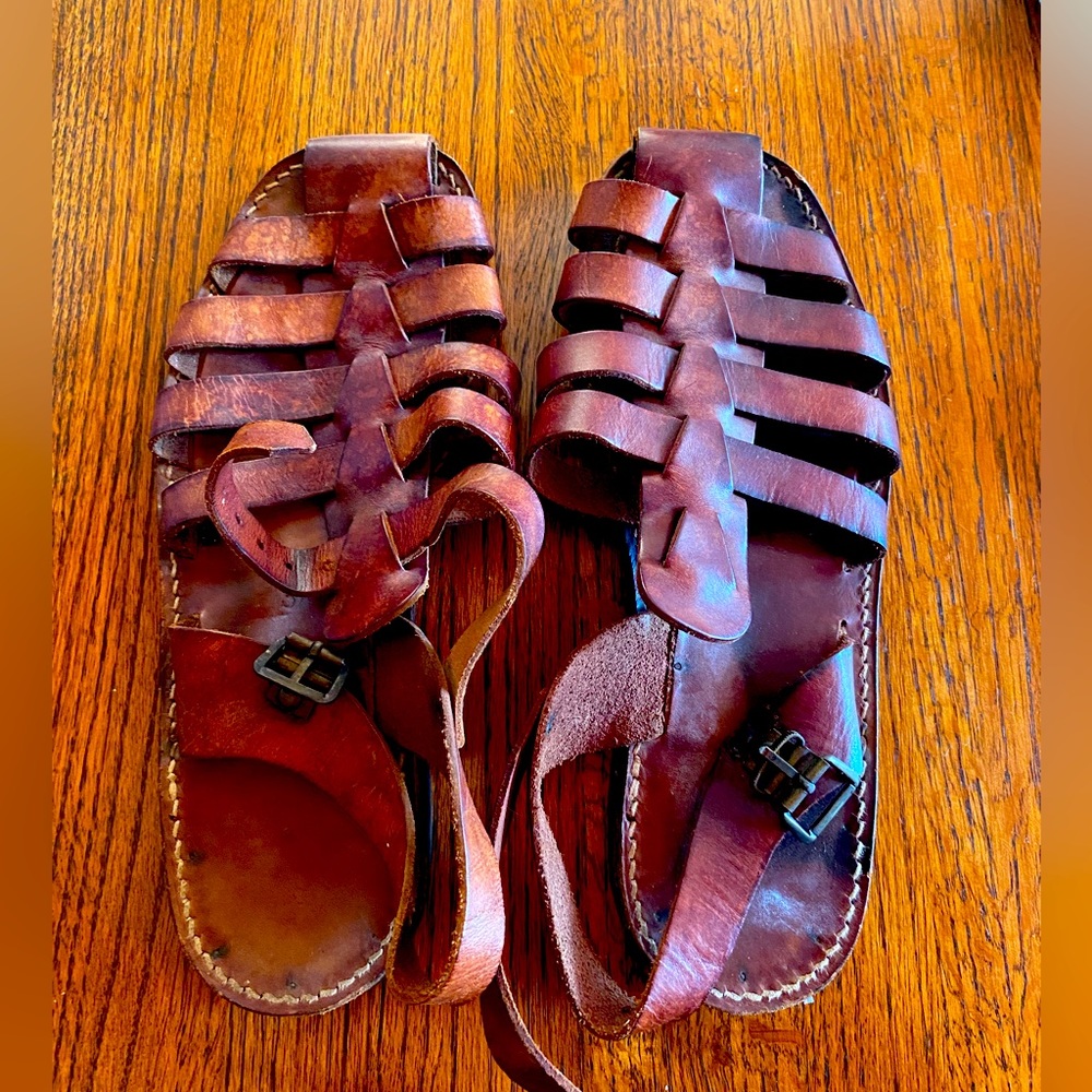 100% leather Italian huaraches men